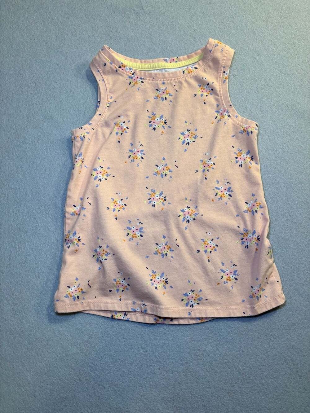 Cat & Jack Floral Tank Top Size 4T Pink Sleeveless